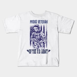 Proud Veteran Of The U.S Army Military Vintage Kids T-Shirt